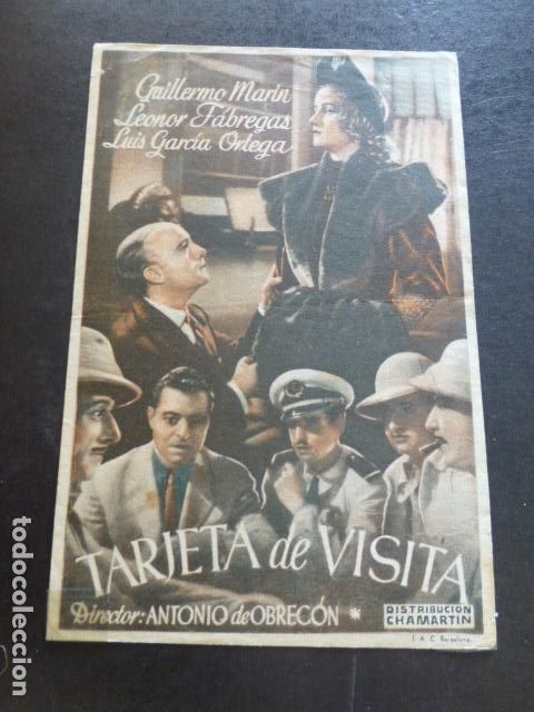 Cine: TARJETA DE VISITA PROGRAMA DE MANO SIN PUBLICIDAD - Foto 1