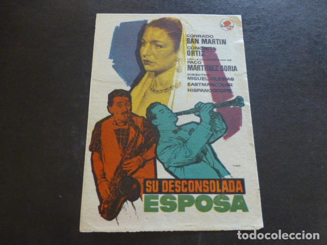 Cine: SU DESCONSOLADA ESPOSA PROGRAMA DE MANO SIN PUBLICIDAD - Foto 1