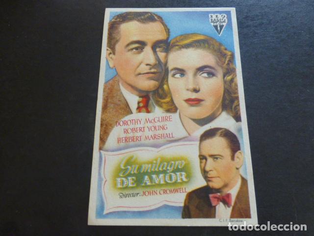 Cine: SU MILAGRO DE AMOR PROGRAMA DE MANO SIN PUBLICIDAD - Foto 1
