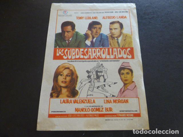 Cine: LOS SUBDESARROLLADOS PROGRAMA DE MANO SIN PUBLICIDAD - Foto 1