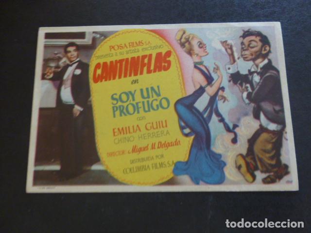 Cine: SOY UN PROFUGO CANTINFLAS PROGRAMA DE MANO SIN PUBLICIDAD - Foto 1