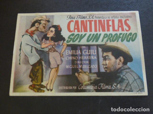 Cine: SOY UN PROFUGO CANTINFLAS PROGRAMA DE MANO SIN PUBLICIDAD - Foto 1