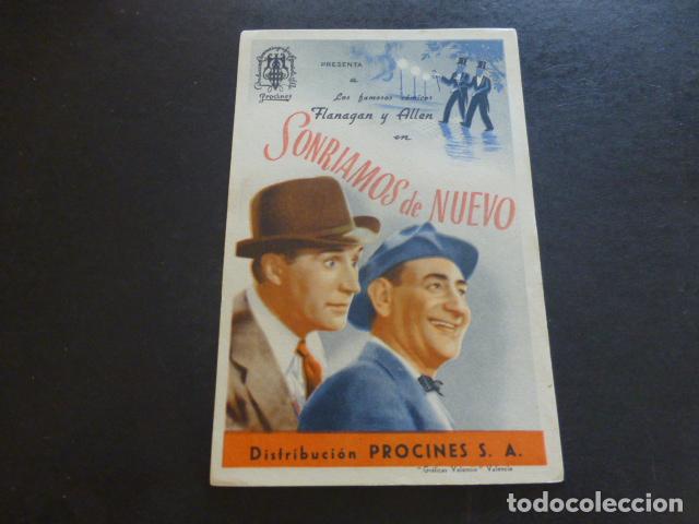Cine: SONRIAMOS DE NUEVO PROGRAMA DE MANO SIN PUBLICIDAD - Foto 1