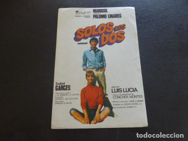 Cine: SOLOS LOS DOS PROGRAMA DE MANO SIN PUBLICIDAD - Foto 1