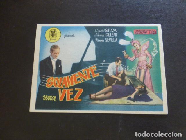 Cine: SOLAMENTE UNA VEZ PROGRAMA DE MANO SIN PUBLICIDAD - Foto 1