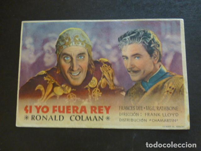 Cine: SI YO FUERA REY PROGRAMA DE MANO SIN PUBLICIDAD - Foto 1