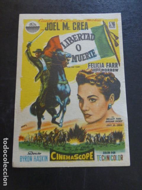 Cine: LIBERTAD O MUERTE PROGRAMA DE MANO SIN PUBLICIDAD - Foto 1