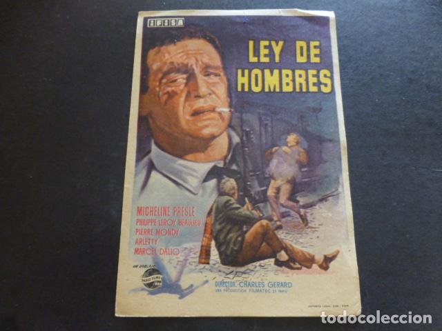Cine: LEY DE HOMBRES PROGRAMA DE MANO SIN PUBLICIDAD - Foto 1