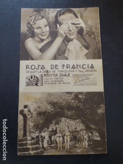 Cine: ROSA DE FRANCIA SIN PUBLICIDAD PROGRAMA DE MANO - Foto 1