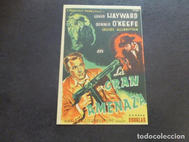Cine: LA GRAN AMENAZA PROGRAMA DE MANO SIN PUBLICIDAD - Foto 1