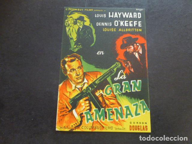 Cine: LA GRAN AMENAZA PROGRAMA DE MANO SIN PUBLICIDAD - Foto 1