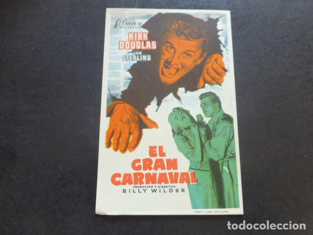 Cine: EL GRAN CARNAVAL PROGRAMA DE MANO SIN PUBLICIDAD - Foto 1