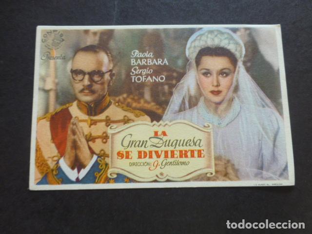 Cine: LA GRAN DUQUESA SE DIVIERTE PROGRAMA DE MANO SIN PUBLICIDAD - Foto 1