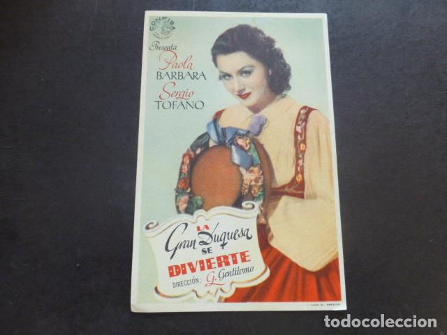 Cine: LA GRAN DUQUESA SE DIVIERTE PROGRAMA DE MANO SIN PUBLICIDAD - Foto 1