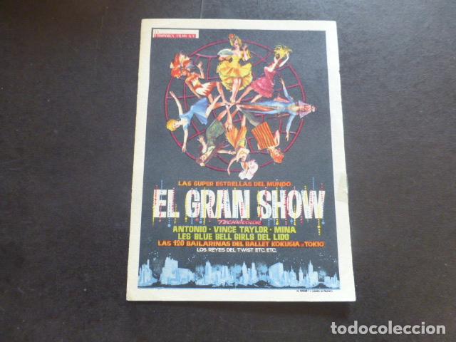 Cine: EL GRAN SHOW PROGRAMA DE MANO SIN PUBLICIDAD - Foto 1