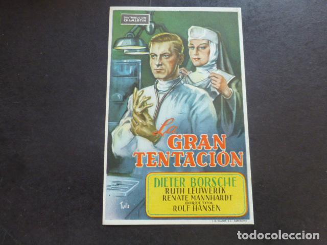 Cine: LA GRAN TENTACION PROGRAMA DE MANO SIN PUBLICIDAD - Foto 1