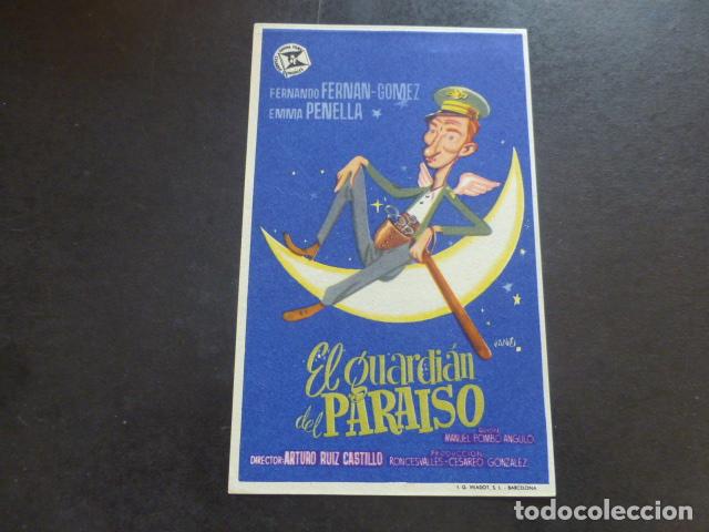 Cine: EL GUARDIAN DEL PARAISO PROGRAMA DE MANO SIN PUBLICIDAD - Foto 1