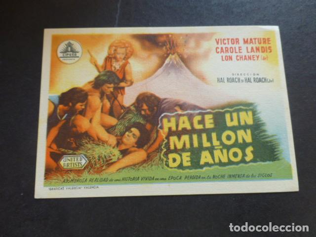 Cine: HACE UN MILLON DE A&Ntilde;OS PROGRAMA DE MANO SIN PUBLICIDAD - Foto 1