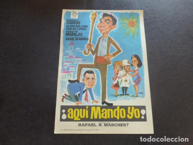 Cine: AQUI MANDO YO PROGRAMA DE MANO SIN PUBLICIDAD - Foto 1