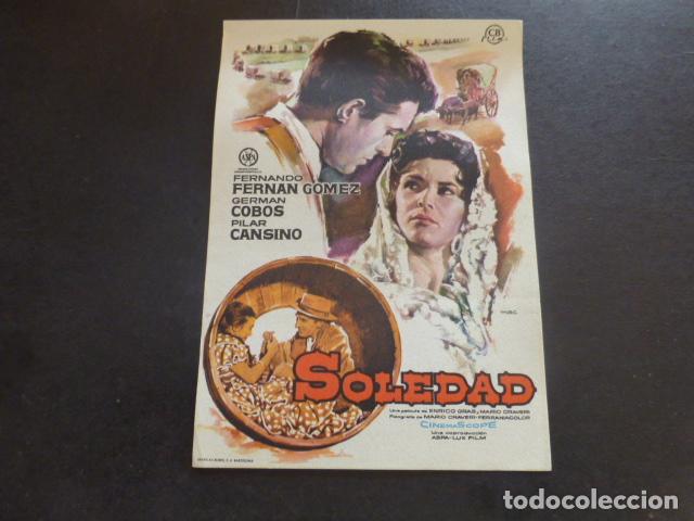 Cine: SOLEDAD PROGRAMA DE MANO SIN PUBLICIDAD - Foto 1