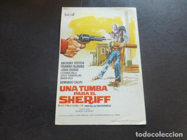 Cine: UNA TUMBA PARA EL SHERIFF PROGRAMA DE MANO SIN PUBLICIDAD - Foto 1