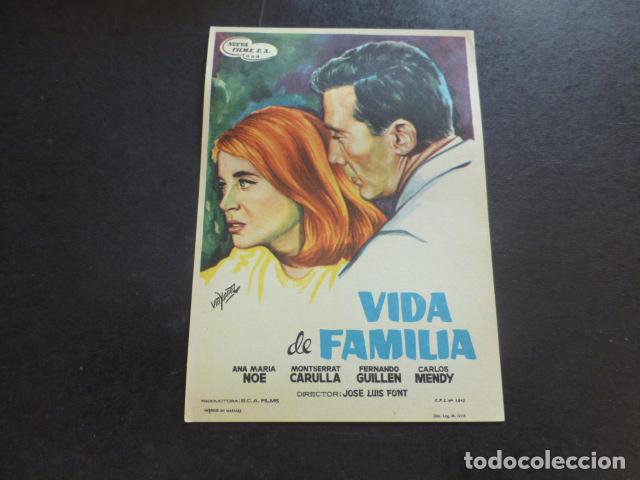 Cine: VIDA DE FAMILIA PROGRAMA DE MANO SIN PUBLICIDAD - Foto 1