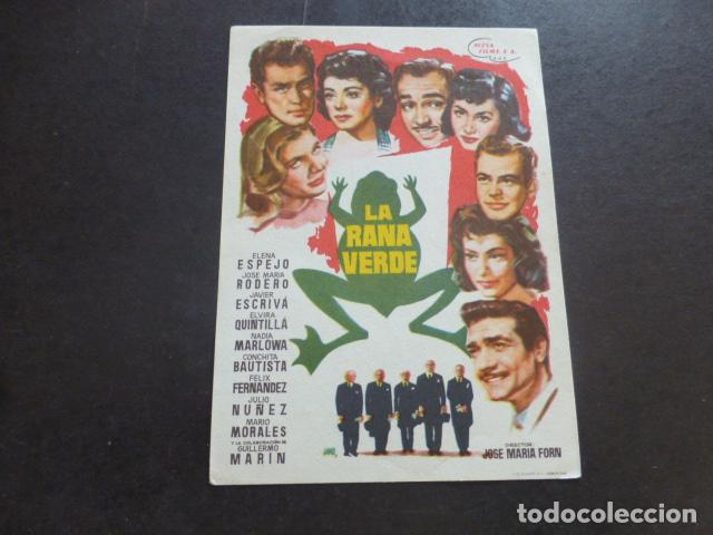 Cine: LA RANA VERDE PROGRAMA DE MANO SIN PUBLICIDAD - Foto 1