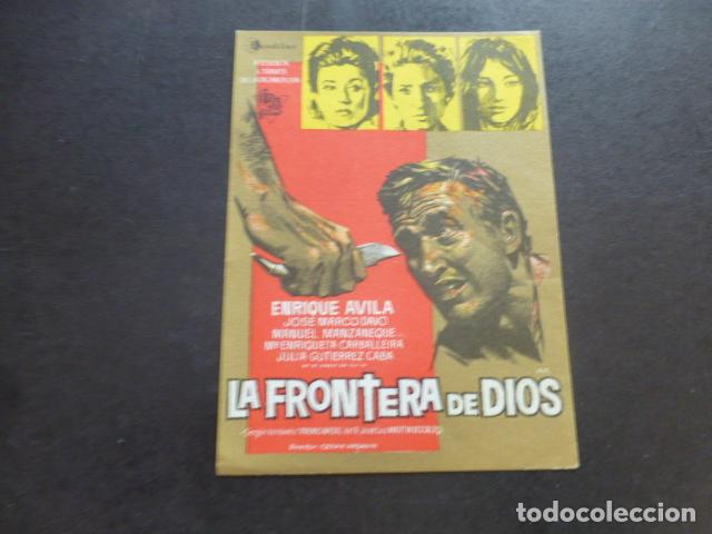 Cine: LA FRONTERA DE DIOS PROGRAMA DE MANO SIN PUBLICIDAD - Foto 1