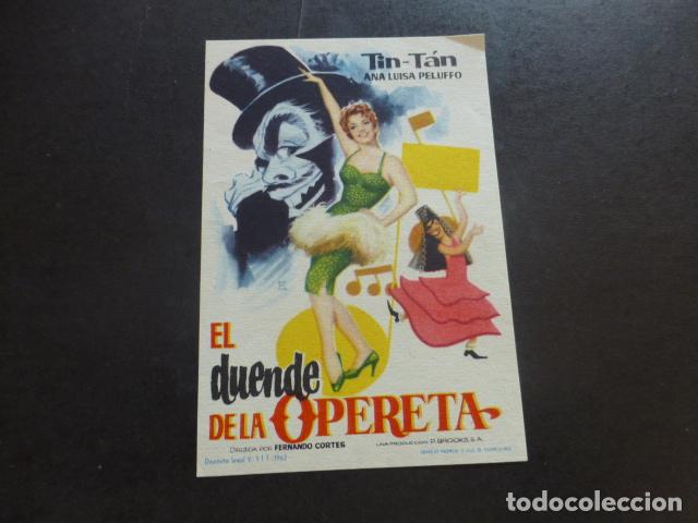 Cine: EL DUENDE DE LA OPERETA PROGRAMA DE MANO SIN PUBLICIDAD - Foto 1