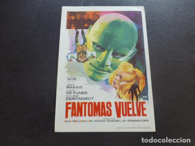 Cine: FANTOMAS VUELVE PROGRAMA DE MANO SIN PUBLICIDAD - Foto 1
