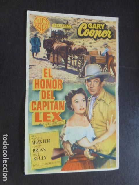 Cine: EL HONOR DEL CAPITAN LEX PROGRAMA DE MANO SIN PUBLICIDAD - Foto 1