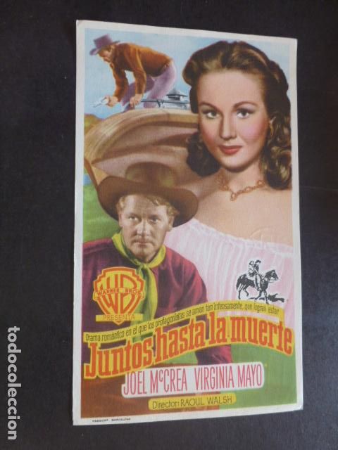 Cine: JUNTOS HASTA LA MUERTE PROGRAMA DE MANO SIN PUBLICIDAD - Foto 1