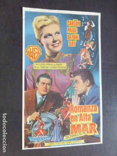 Cine: ROMANZA EN ALTA MAR PROGRAMA DE MANO SIN PUBLICIDAD - Foto 1