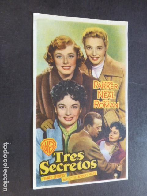 Cine: TRES SECRETOS PROGRAMA DE MANO SIN PUBLICIDAD - Foto 1