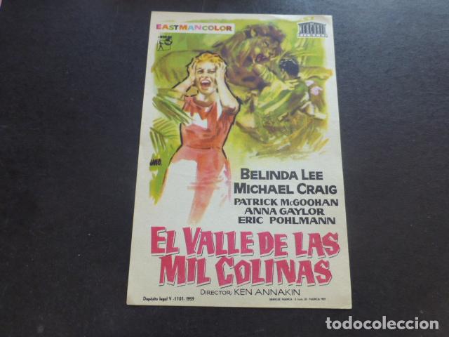 Cine: EL VALLE DE LAS MIL COLINAS PROGRAMA DE MANO SIN PUBLICIDAD - Foto 1