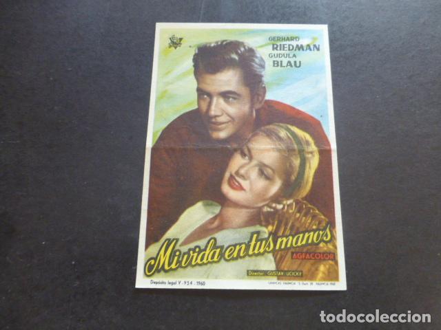 Cine: MI VIDA EN TUS MANOS PROGRAMA DE MANO SIN PUBLICIDAD - Foto 1