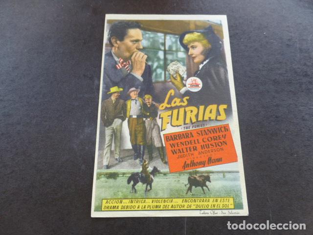 Cine: LAS FURIAS PROGRAMA DE MANO SIN PUBLICIDAD - Foto 1