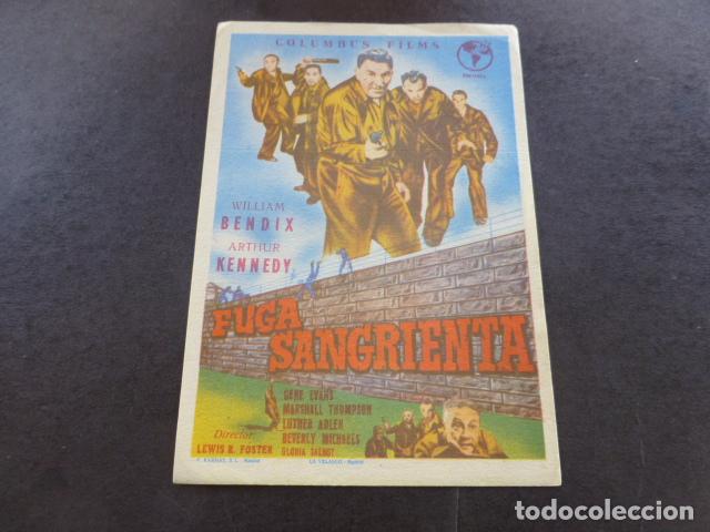 Cine: FUGA SANGRIENTA PROGRAMA DE MANO SIN PUBLICIDAD - Foto 1