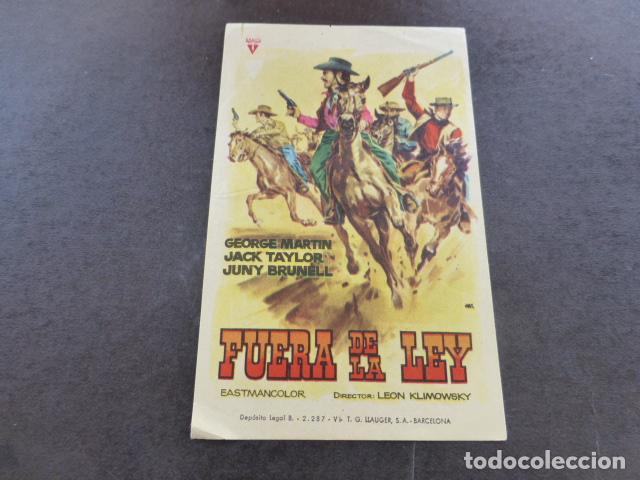 Cine: FUERA DE LA LEY PROGRAMA DE MANO SIN PUBLICIDAD - Foto 1