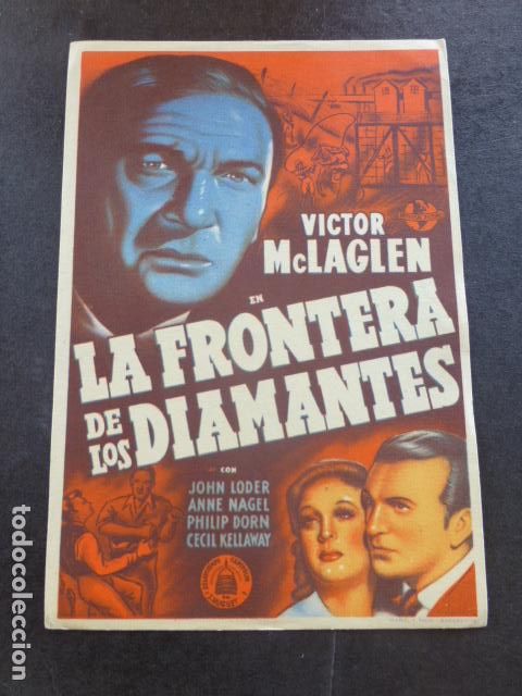 Cine: LA FRONTERA DE LOS DIAMANTES PROGRAMA DE MANO SIN PUBLICIDAD - Foto 1