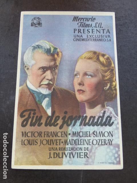 Cine: FIN DE JORNADA PROGRAMA DE MANO SIN PUBLICIDAD - Foto 1