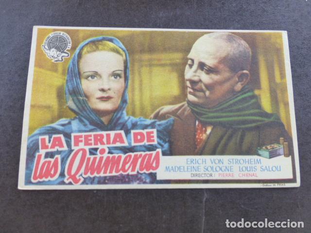 Cine: LA FERIA DE LAS QUIMERAS PROGRAMA DE MANO SIN PUBLICIDAD - Foto 1