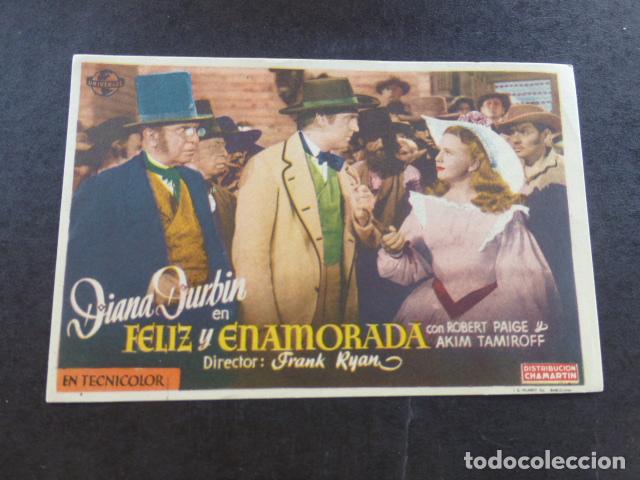 Cine: FELIZ Y ENAMORADA PROGRAMA DE MANO SIN PUBLICIDAD - Foto 1