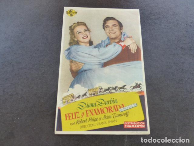 Cine: FELIZ Y ENAMORADA PROGRAMA DE MANO SIN PUBLICIDAD - Foto 1