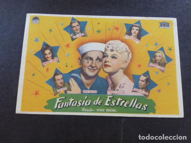 Cine: FANTASIA DE ESTRELLAS PROGRAMA DE MANO SIN PUBLICIDAD - Foto 1