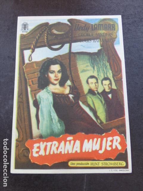 Cine: EXTRA&Ntilde;A MUJER PROGRAMA DE MANO SIN PUBLICIDAD - Foto 1