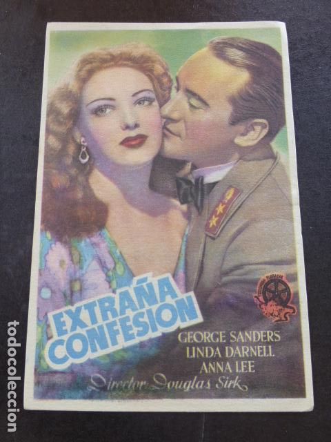 Cine: EXTRA&Ntilde;A CONFESION PROGRAMA DE MANO SIN PUBLICIDAD - Foto 1