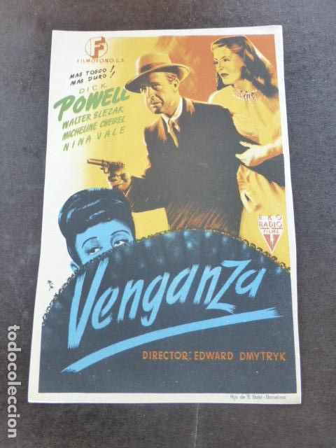 Cine: VENGANZA PROGRAMA DE MANO SIN PUBLICIDAD - Foto 1