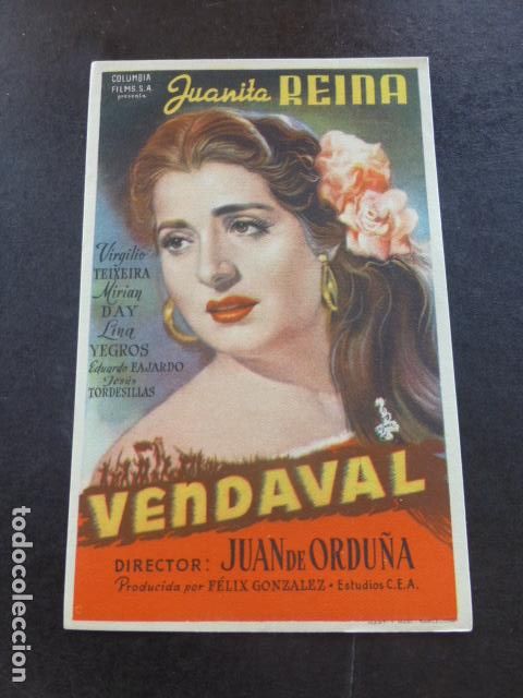 Cine: VENDAVAL PROGRAMA DE MANO SIN PUBLICIDAD - Foto 1
