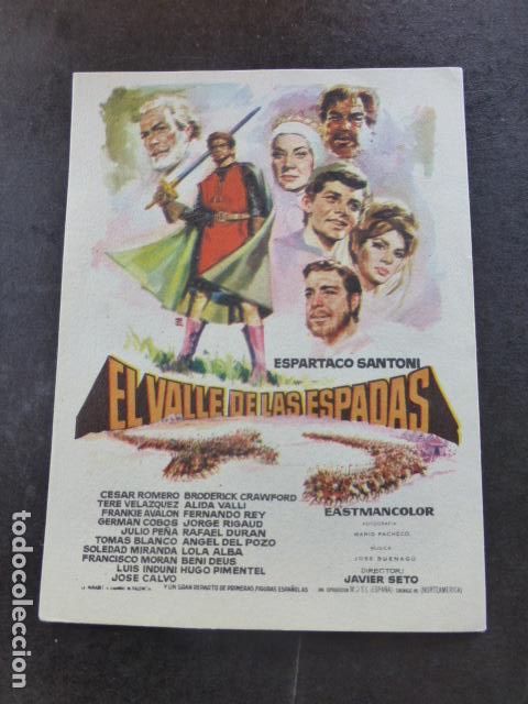 Cine: EL VALLE DE LAS ESPADAS PROGRAMA DE MANO SIN PUBLICIDAD - Foto 1
